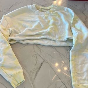 Alo Yoga Cropped Top Yellow Tie Dye Size Small